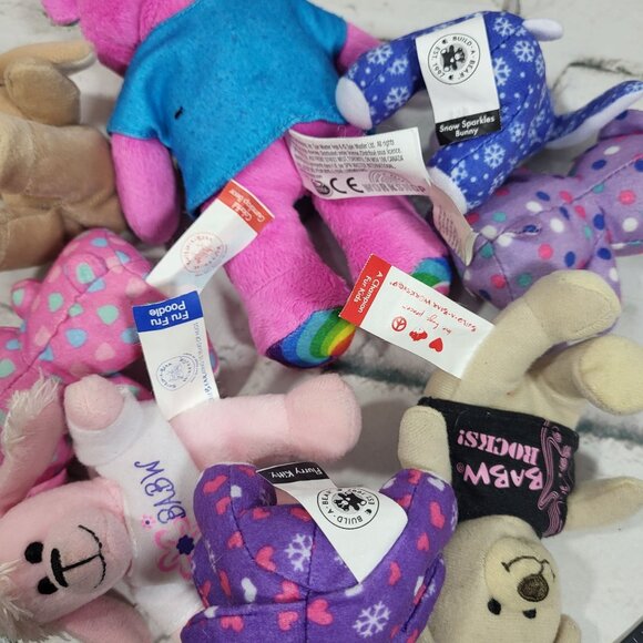 Build a Bear BABW Mini Plush Toys Lot of 8 Bears Rabbits Dogs Assorted Colors - Picture 7 of 8